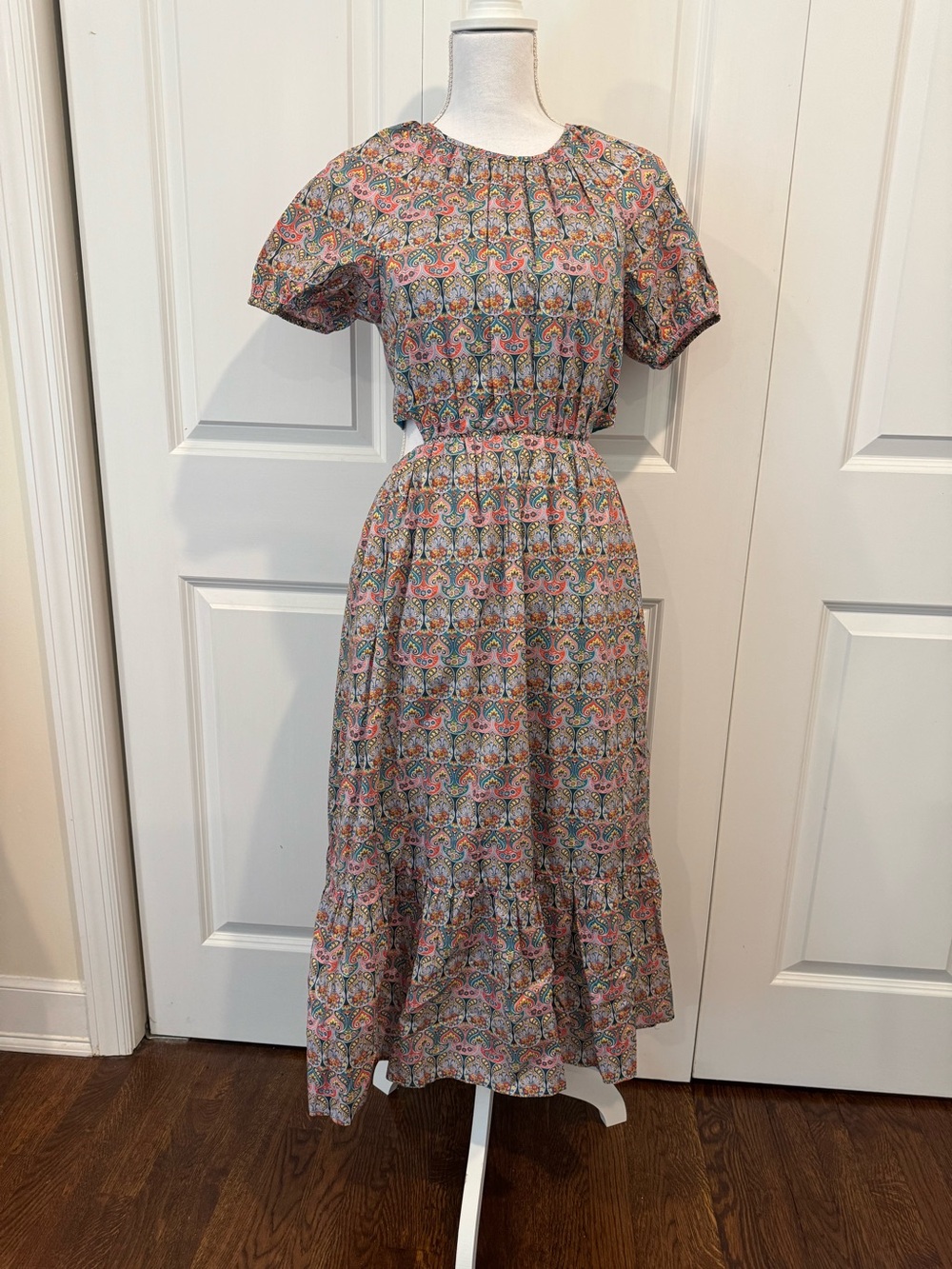 J.Crew Made with Liberty Fabric Cutout Midi Dress - Size 4